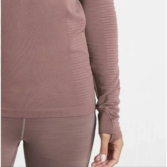 Athleta -1757 Women's Flurry Balaclava Rib Mix Solid Smoked Almond Brown Size XS - Picture 5 of 10